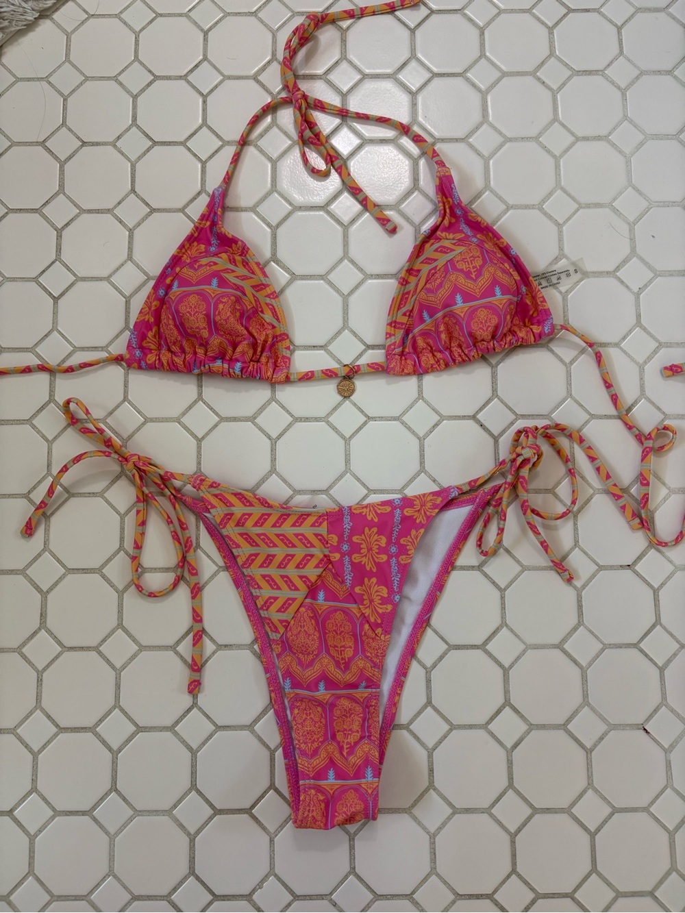 Pink and Orange Bikini